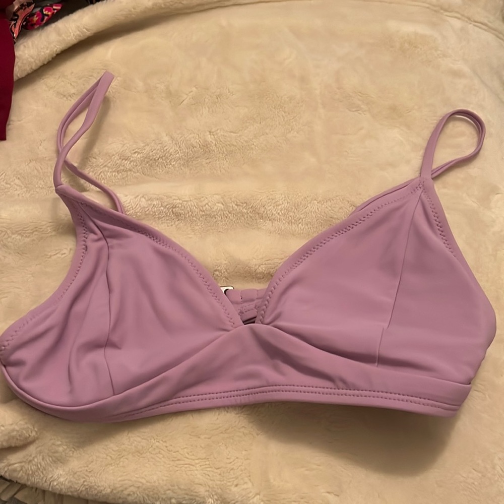Lilac triangle bikini top